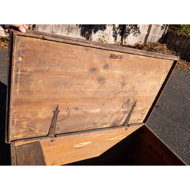 19th Century German Paint Decorated Blanket Chest or Coffee Table Dated 1831 For Sale - Image 14 of 18
