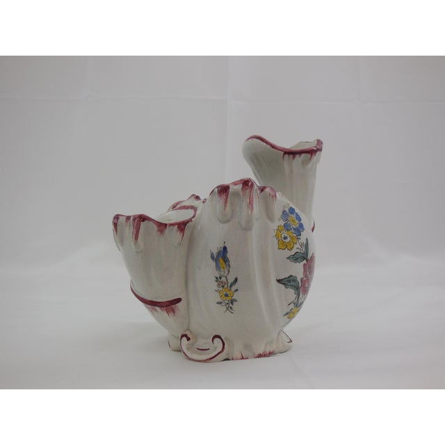 Shabby Chic Saxe-Gotha German Faience Vases - a Pair For Sale - Image 3 of 7