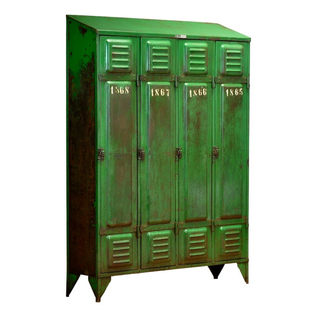 Industrial Iron Locker, France, 1950s For Sale