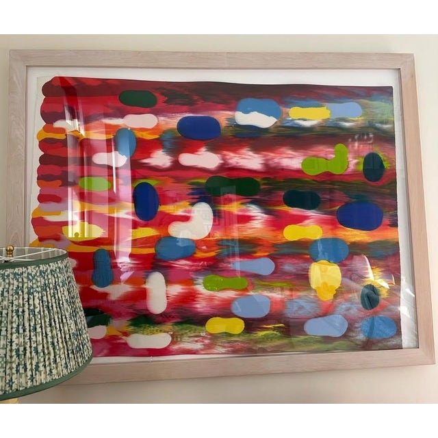 Wonderful monotype (unique print) on paper by German painter Markus Linnenbrink. It is from his METHINKSYOURIGHTNORPOBLEM...