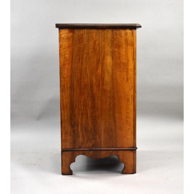 Georgian Style Walnut Serpentine Batchelor's Chest, 1920 For Sale - Image 4 of 7