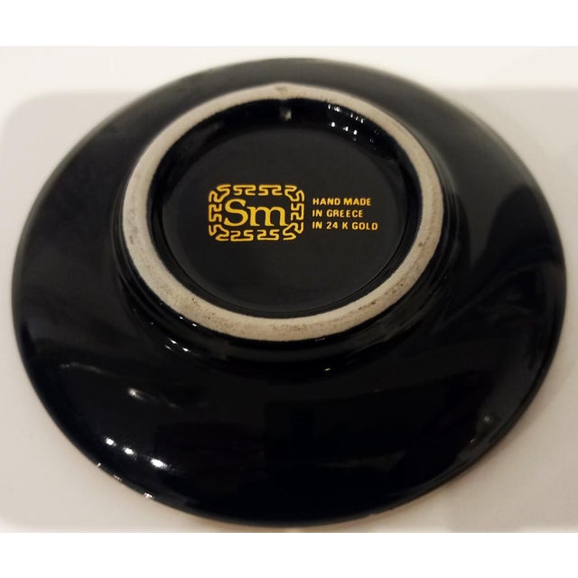 Vintage Victorian plate from 1920, by the prestigious firm SM Greece, 24k gold plated, 10cm in diameter, hand-painted. It...