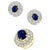 Chantecler 12 Ct Sapphire 22 Ct Diamond VS/E-F Color Ring & Earring Set 18 KYG For Sale - Image 15 of 18