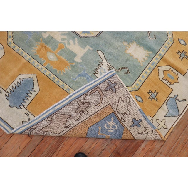 Turkish Vintage Square Turkish Konya Rug - 6'5" x 6'10" For Sale - Image 3 of 8