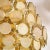 Yellow Modernist 10-Tier Handblown Topaz Murano Glass Disc Chandelier W/ Brass Fittings For Sale - Image 8 of 17