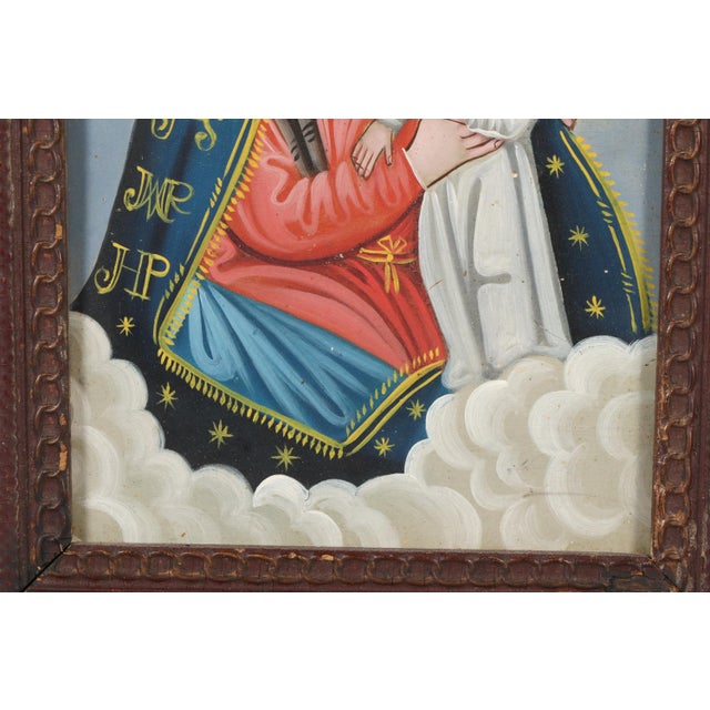 Mid 19th Century Concepcion Avila, Our Lady of Refuge for Sinners, Oil on Tin, 19th Century For Sale - Image 5 of 10