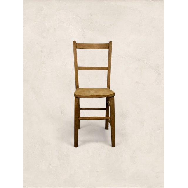 Antique English Pine Ladder-Back Dining Childs Chair Sturdy and unpretentious, this little ladder-back chair carries the...