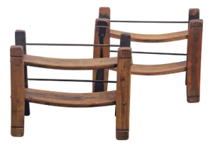 Brutalist Wooden Wine Racks in Oak, 1960s, Set of 2