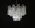 ALREADY WIRED FOR US/AU/EU Italian chandelier in Murano glass and nickel-plated metal structure. The armor polished nickel...