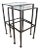 Hand Forged Iron & Glass Nesting Tables/Black For Sale