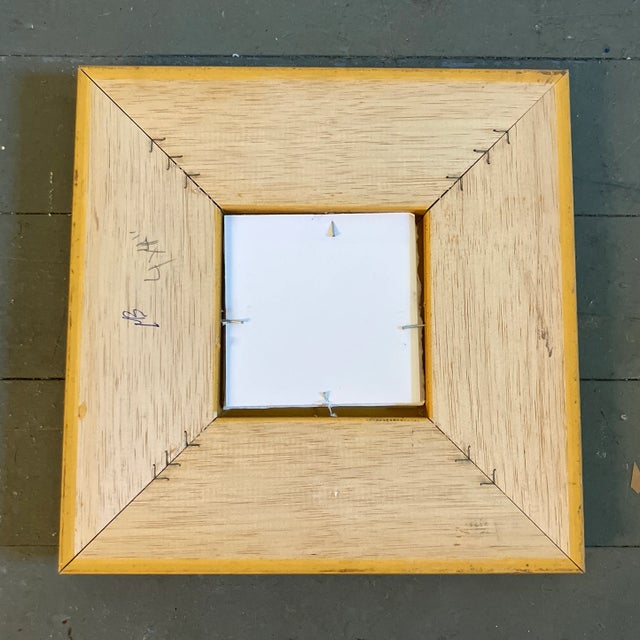 Contemporary Original Abstract Black Ink Painting Chunky Gold Frame For Sale - Image 4 of 4