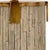 Driftwood finished strips of wood, antique brass finish on iron trim and mounting 28h x 8w x 8d Shade Dimensions: top(16)...