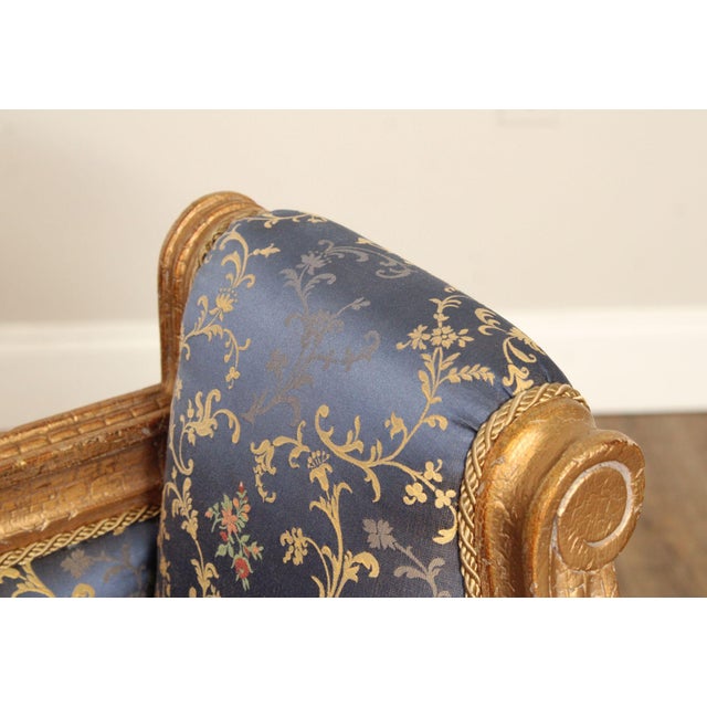 French Louis XVI Style Custom Quality Giltwood Settee For Sale In Philadelphia - Image 6 of 12