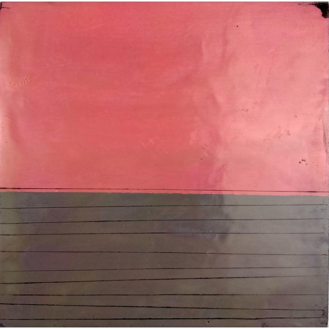 Encaustic Mixed Media Paintings by Gina Cochran - "Salmon and Cocoa" For Sale - Image 4 of 5