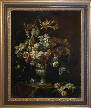 Still Life Painting, Dutch Flemish School, Oil on Canvas, Framed