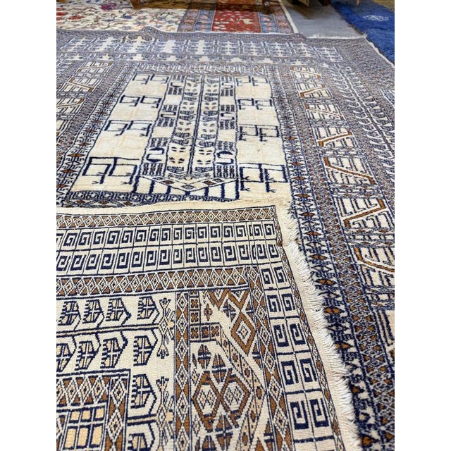Antique Hand-Knotted Yazd Rug For Sale - Image 3 of 4