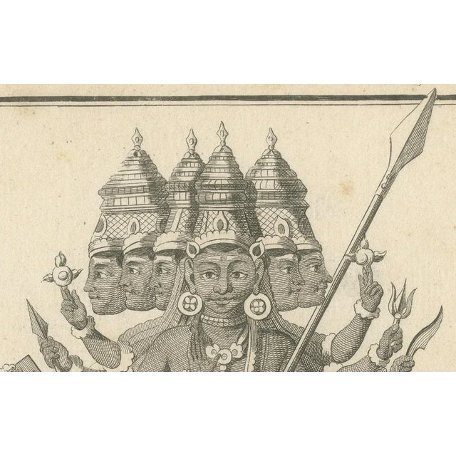 Early 19th Century Subramanya on Peacock, 1806, Paper For Sale - Image 5 of 10