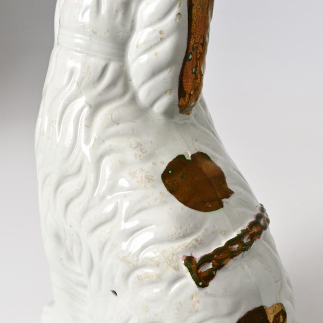 Antique Staffordshire Copper Lustre Mantle Dog Figurines, 1800s, Set of 2 For Sale - Image 10 of 14