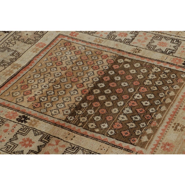 Rug & Kilim Late 18th Century Antique Oushak Rug in Beige-Brown Tribal Patterns by Rug & Kilim For Sale - Image 4 of 7