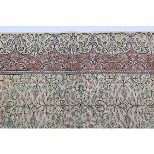 Vintage Kayseri Hand-Knotted Wool on Cotton Rug With Traditional Floral Motifs -4' 9'' X 6' 9'' For Sale - Image 12 of 13