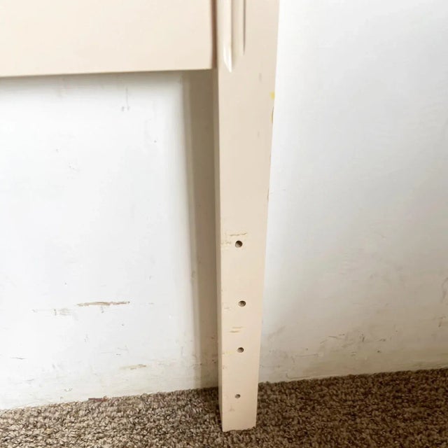 Campaign Cream and Brass Cane King Size Headbord For Sale In Miami - Image 6 of 7