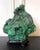 Early 20th Century Natural Malachite Scholar Stone on Display Stand For Sale - Image 4 of 12