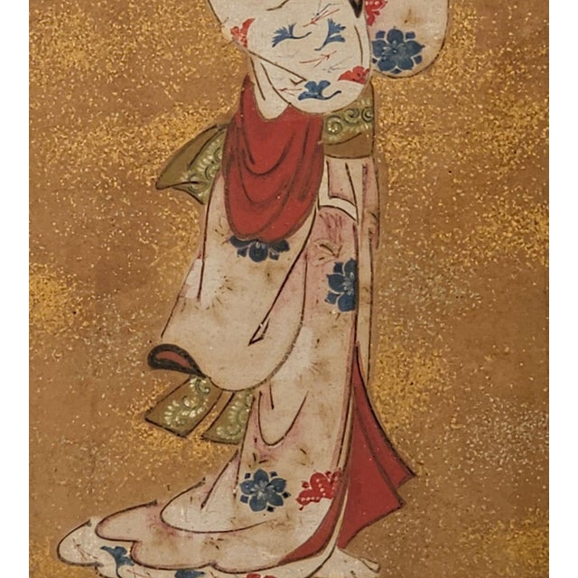 Early 19th Century Edo Period Painting of a Beauty, Japan Circa 1820 For Sale - Image 5 of 5