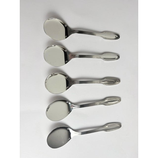 French Stainless Steel Dessert Coupes Set and Champagne, 1970s, Set of 12 For Sale - Image 4 of 9
