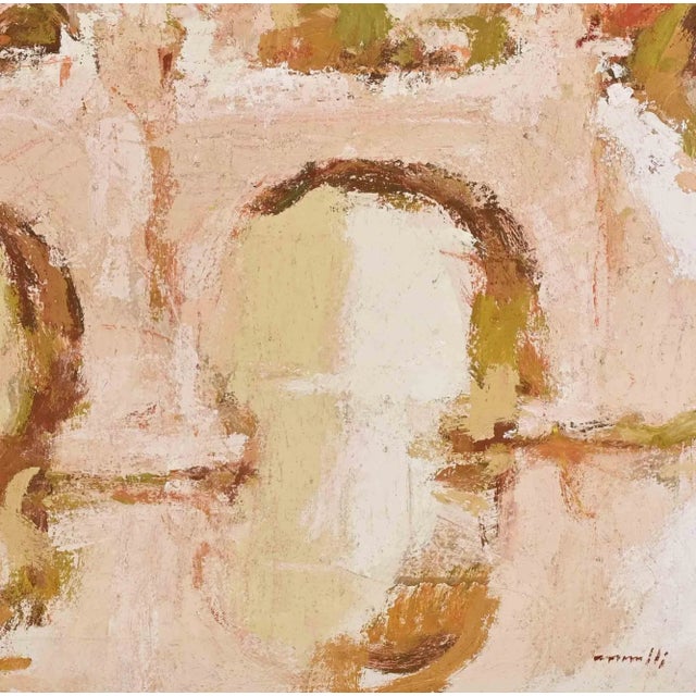 Oil on canvas realized by Franco Marzilli (1934-2010) in 1970s. Hand signed lower right. Very good condition. Franco...