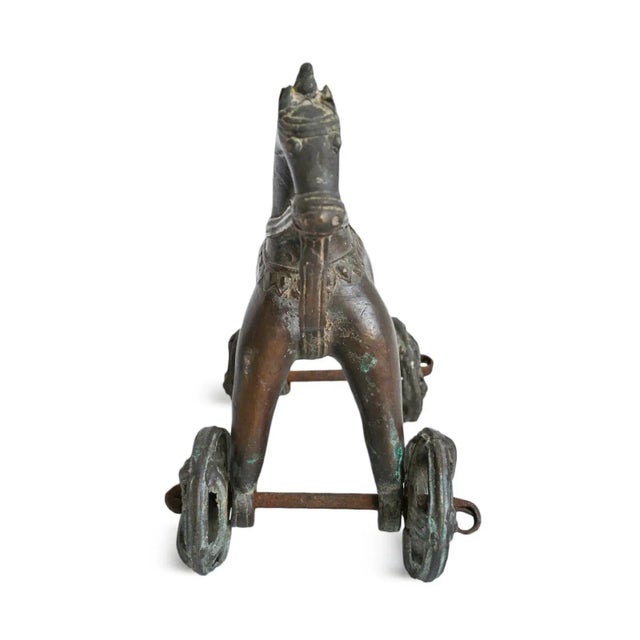 Antique Bronze India Toy Horse For Sale - Image 4 of 7