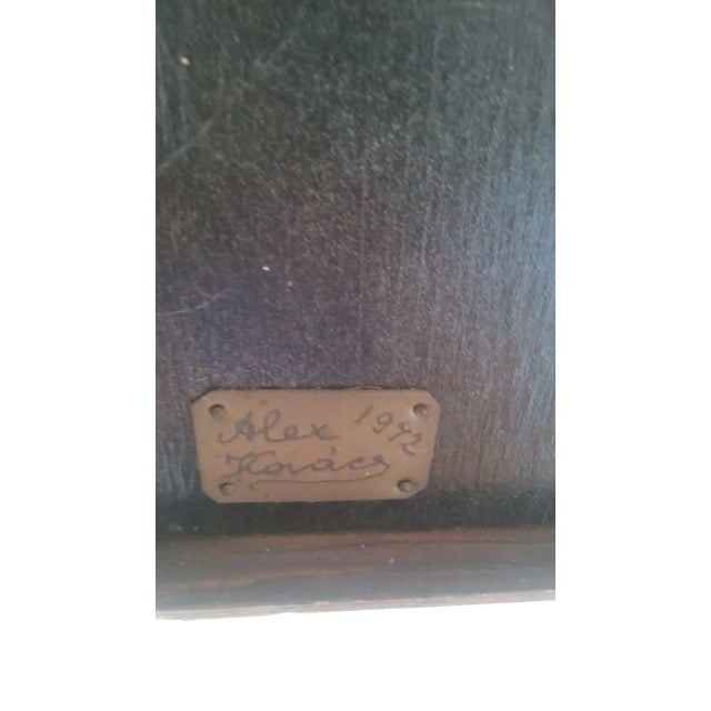 1970s Vintage Alex Kovacs Brutalist Wine & Cheese Metal Art For Sale - Image 5 of 9