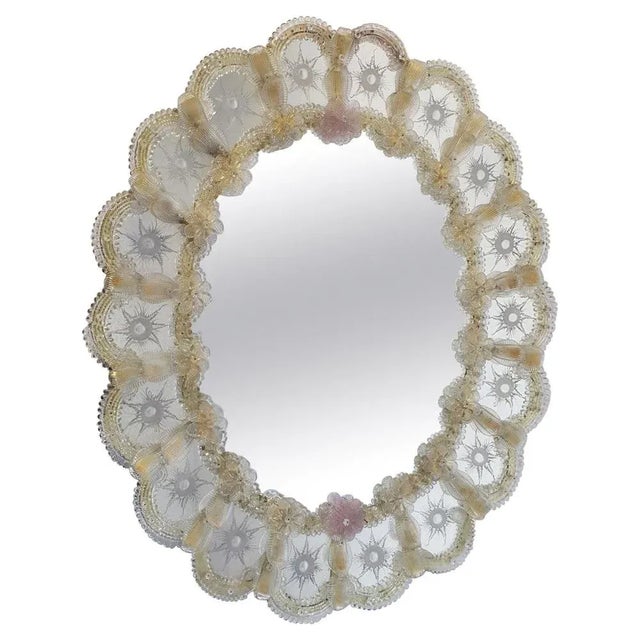 Venetian Murano Glass Mirror For Sale - Image 10 of 10