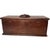 Antique Wood Box Dark Rustic Brown Diamond Design With Round Medallion For Sale In Austin - Image 6 of 18