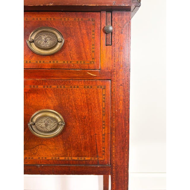 Antique Mahogany Federal Style Tambour Secretary For Sale - Image 10 of 10