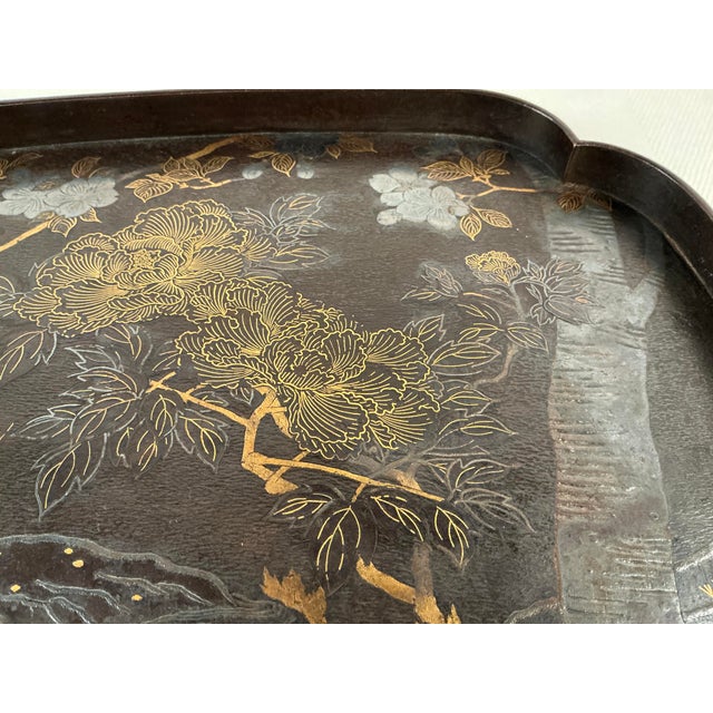 Mid 20th Century Japanese Meiji Period Cast Metal Tray For Sale - Image 4 of 8