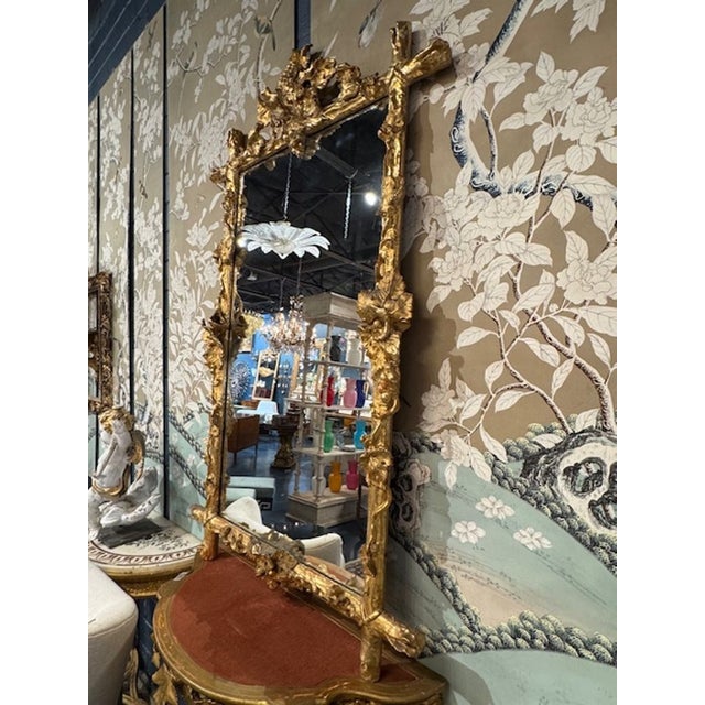 Traditional 19th Century Italian Tree Form Giltwood Mirror For Sale - Image 3 of 6
