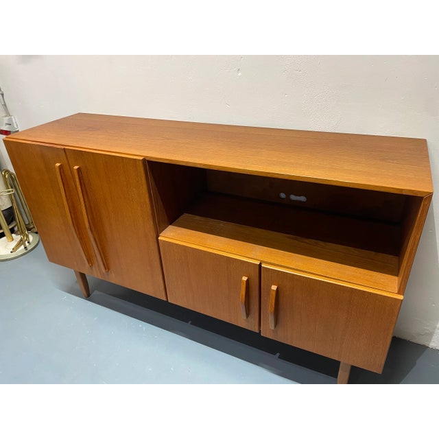 Mid-Century Modern Teak Highboard, 1970s For Sale - Image 4 of 13