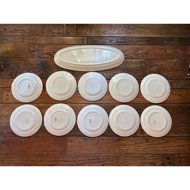 Lunéville K&g French Faience Fish Service, Platter and 10 Plates - Set of 11 For Sale - Image 9 of 9