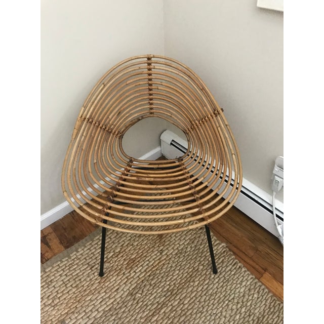 1950s Iconic Rattan Mid-Century Modern Lounge Chair for Rohe, 1950s For Sale - Image 5 of 12