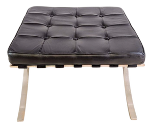 Barcelona Stool in Leather by Mies Van Der Rohe for Knoll International