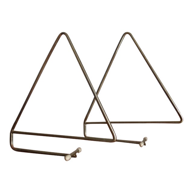 Mid Century Cadovius Style Wire Bookends For Sale