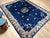 1900 - 1909 Vintage Room Size Chinese Art Deco Rug, Hand-Knotted Navy Blue, Taupe, 9' x 12' For Sale - Image 5 of 18