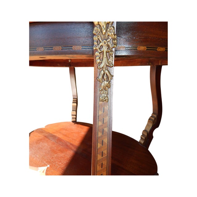 Louis XV Style Mahogany Two-Tier Center Table, Early Century For Sale - Image 10 of 11