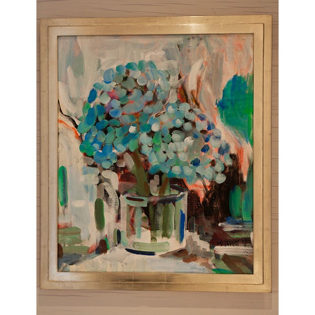Traditional Hydrangea Traditional Oil Painting For Sale - Image 3 of 3