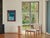 “Cabin Fern" Green Abstract Art in Antique Frame, Transitional Living Room Art by JTS For Sale In Minneapolis - Image 6 of 9