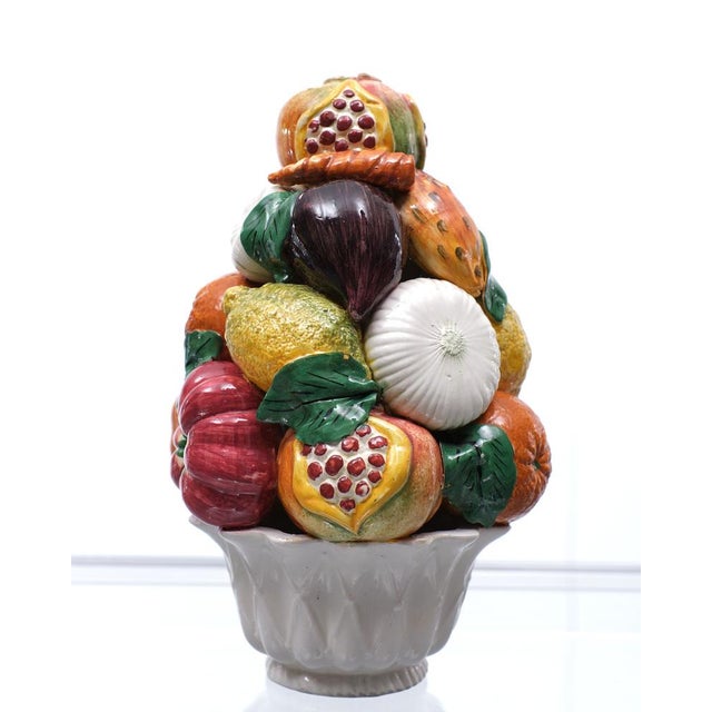 1950s Italian Ceramic Fruit Baskets by Bassano Zortea, Italy, 1958, Set of 2 For Sale - Image 5 of 14