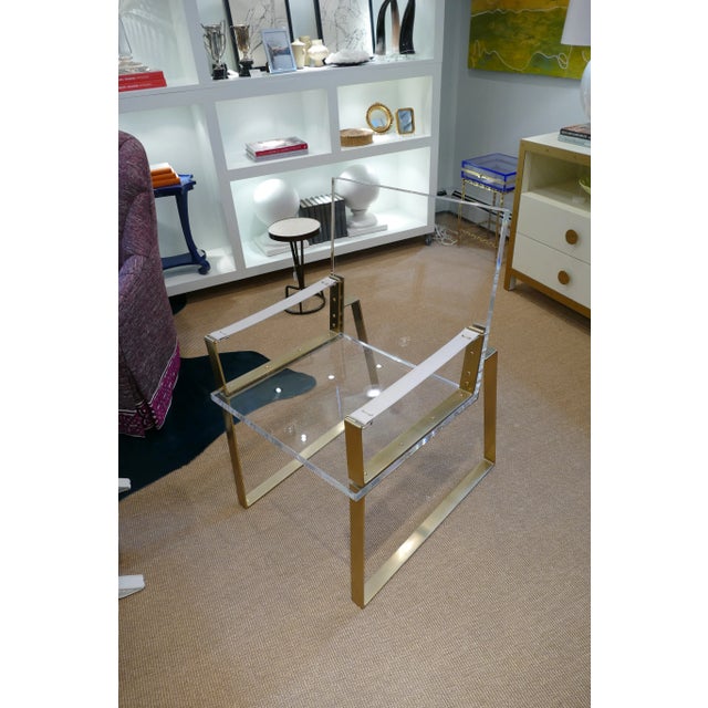 Century Lucite & Brass Halo Chair For Sale - Image 12 of 12