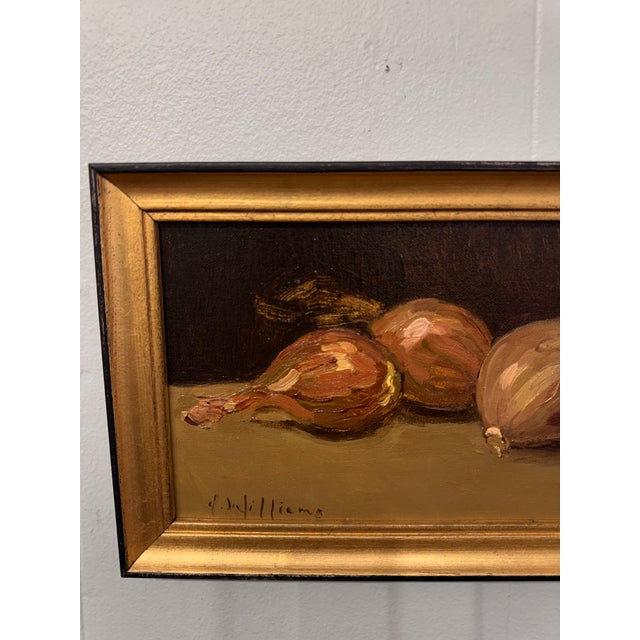 Traditional 20th Century Oil Painting of Scallions For Sale - Image 3 of 5