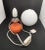 Glass 1970s Space Age Orange Table Lamp, Richard Essig Design Bedside Lamp Frosted Glass & Plastic For Sale - Image 7 of 9