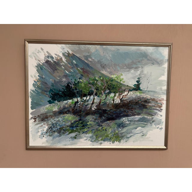 Bengt Andersson Råssbyn, Large Telemarken, Gausta, 1975, Oil on Canvas, Framed For Sale - Image 13 of 18